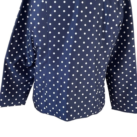 Chico’s Women’s Polka Dot Jacket Coat Size 2 Regular Size L-12 Windbreak Rain - Picture 6 of 9